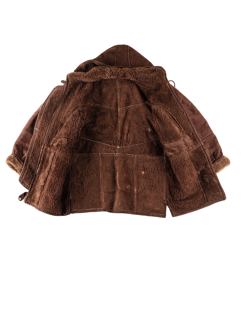 Vintage 80's Women Sheepskin Coat in BrownMN221
