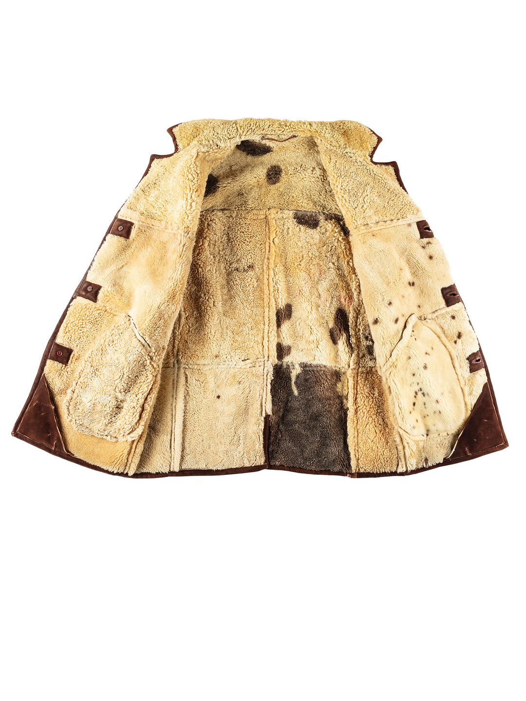 Vintage 70's Men Sheepskin Coat in BrownVN217
