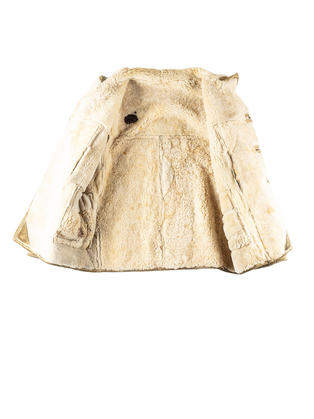 Vintage 80's Men Sheepskin Coat in GreenVN247