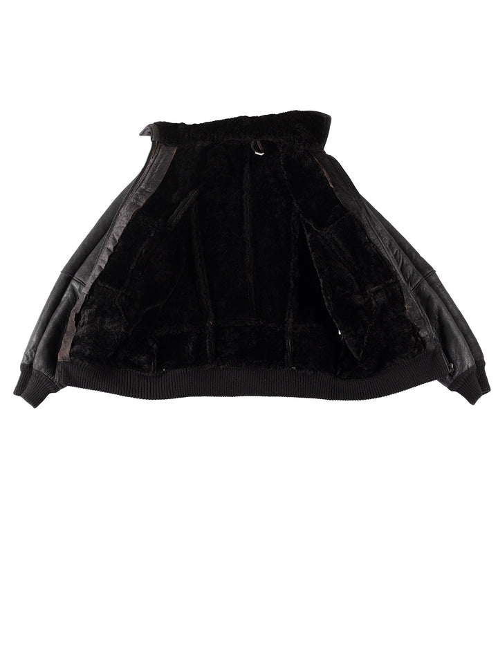 Vintage 90's Men Sheepskin Jacket in BlackVN284
