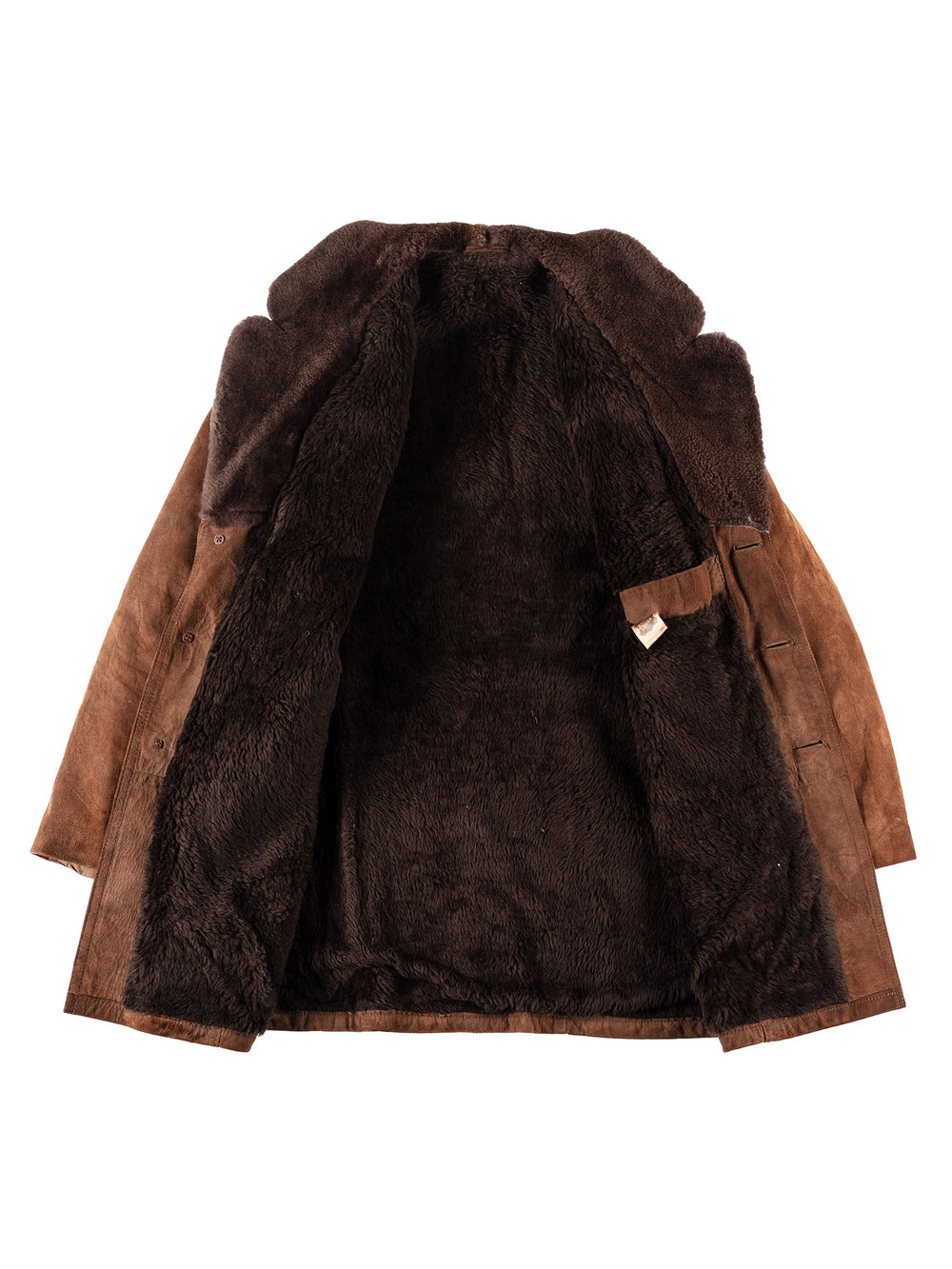 Vintage 70's Men Sheepskin Coat in BrownVN111