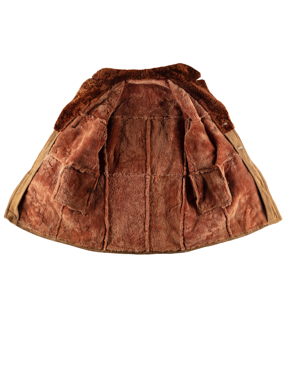 Vintage 70's Men Sheepskin Coat in BrownVN501
