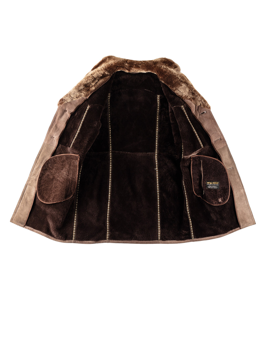 Vintage 90's Men Sheepskin Coat in GrayVN334
