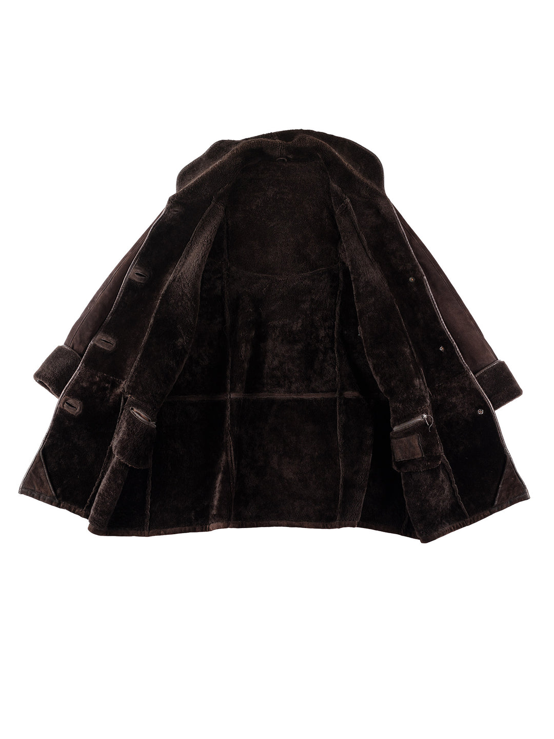 Vintage 90's Women Sheepskin Coat in BrownMN205