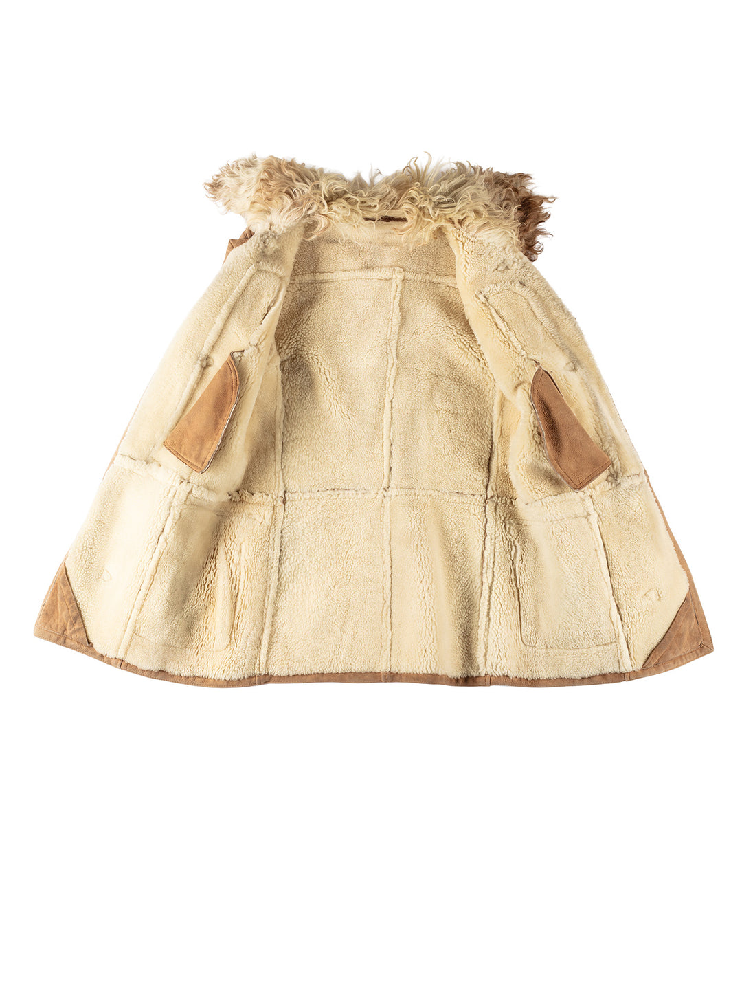 Vintage 70's Women Sheepskin Coat in BeigeMN233