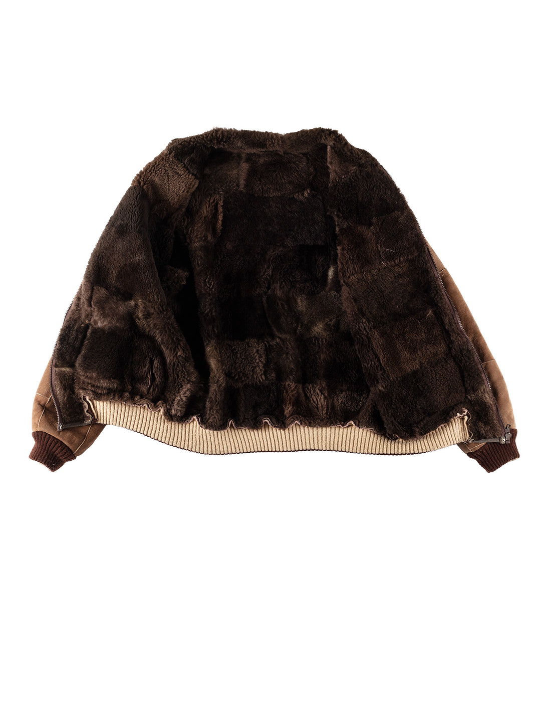 Vintage 80's Women Sheepskin Jacket in BrownMN531