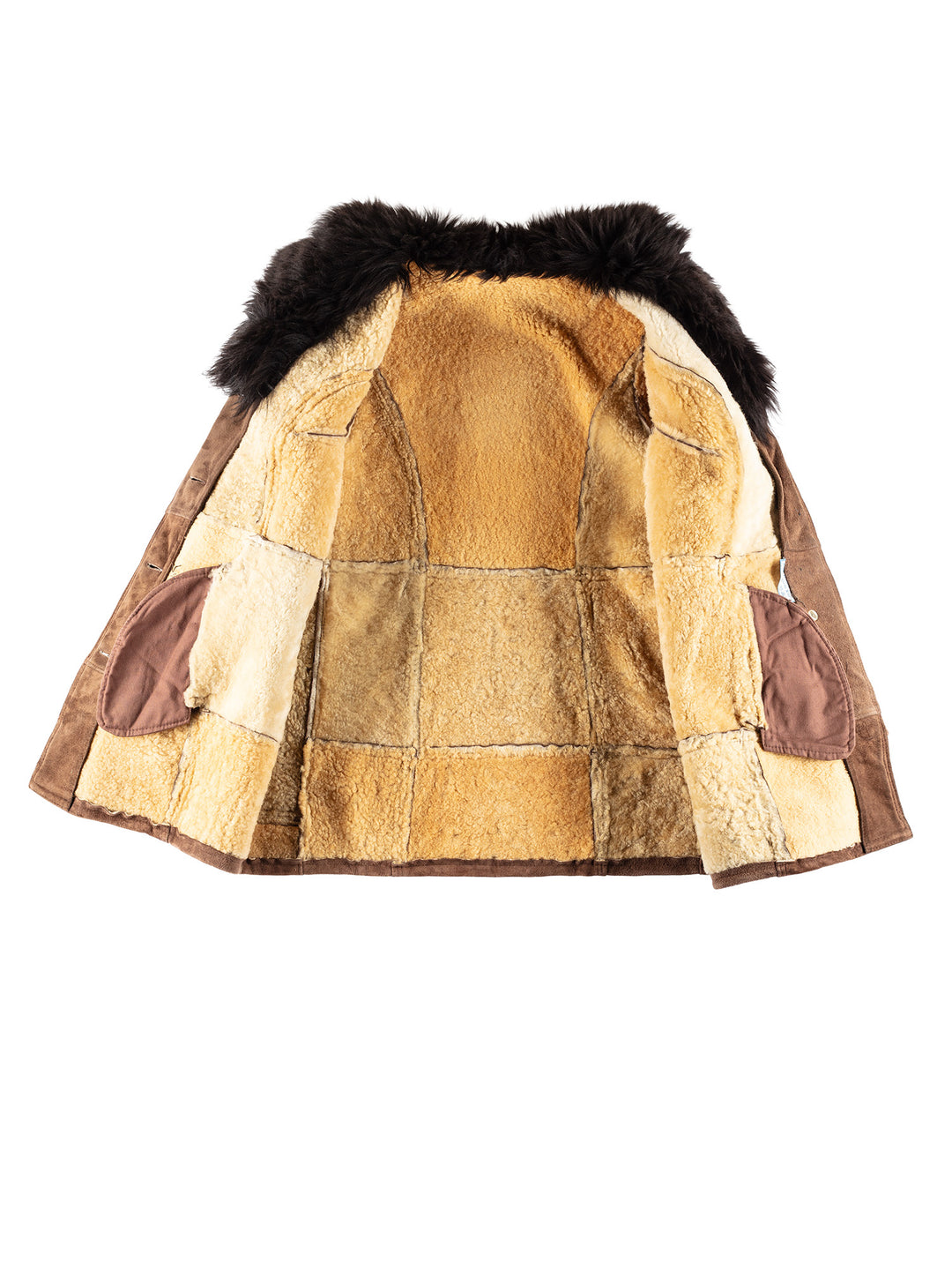 Vintage 80's Women Sheepskin Coat in BrownMN423