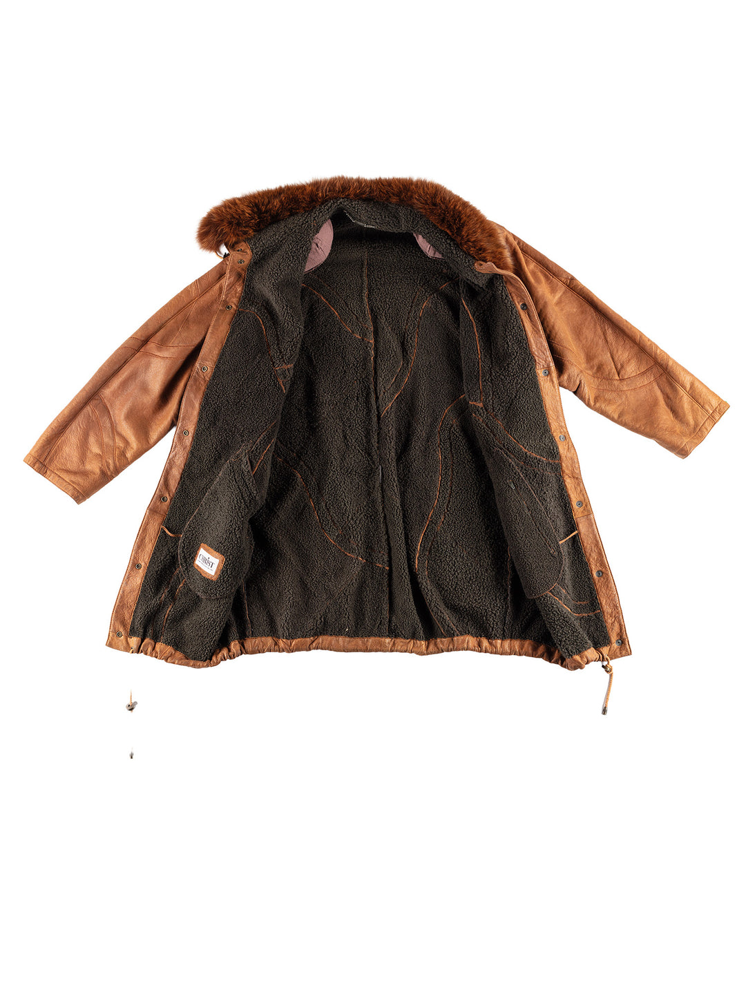 Vintage 80's Women Sheepskin Coat in BrownMN413