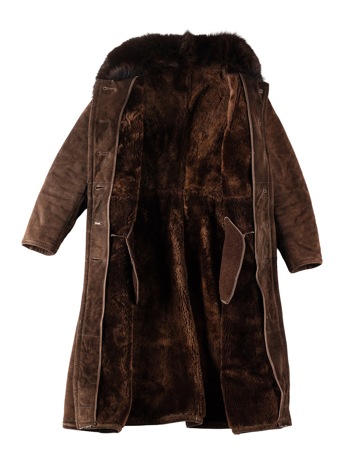 Vintage 70's Women Sheepskin Coat in BrownMN165