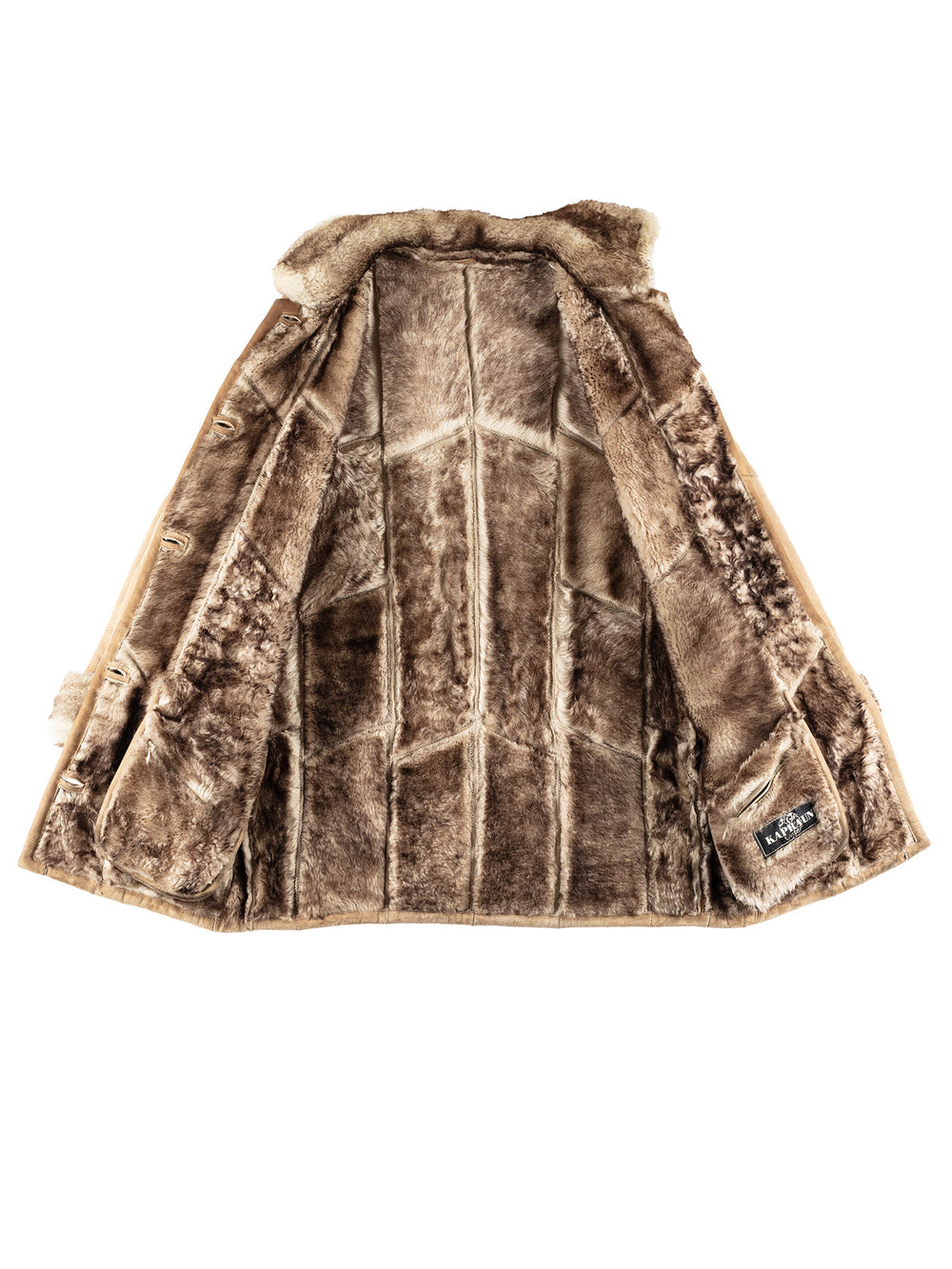 Vintage 70's Women Sheepskin Coat in BeigeMN431