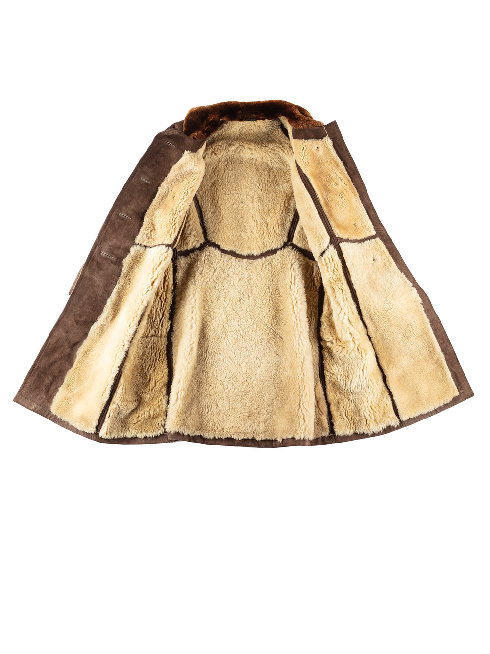 Vintage 80's Women Sheepskin Coat in BrownMN268