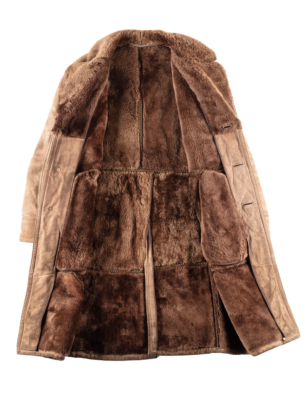 Vintage 70's Men Sheepskin Coat in BeigeVN094