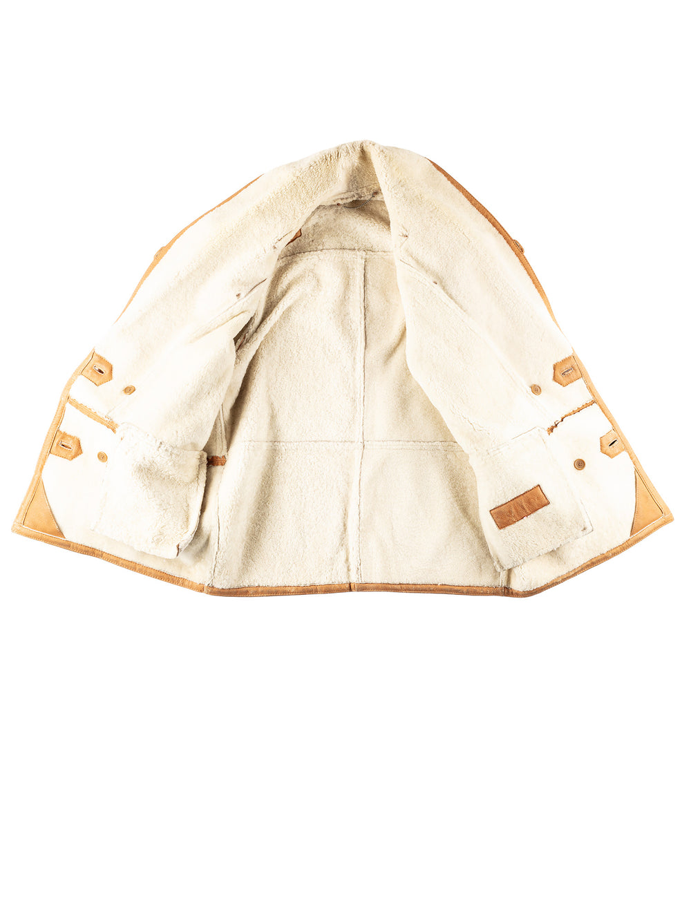 Vintage 80's Men Sheepskin Coat in BrownVN249