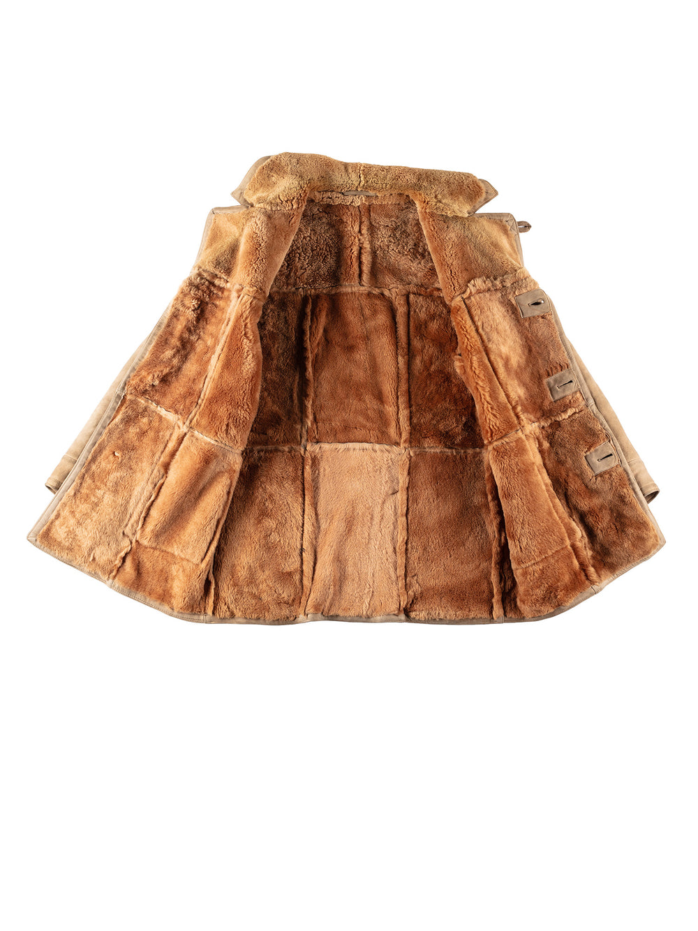 Vintage 80's Men Sheepskin Coat in BeigeVN199