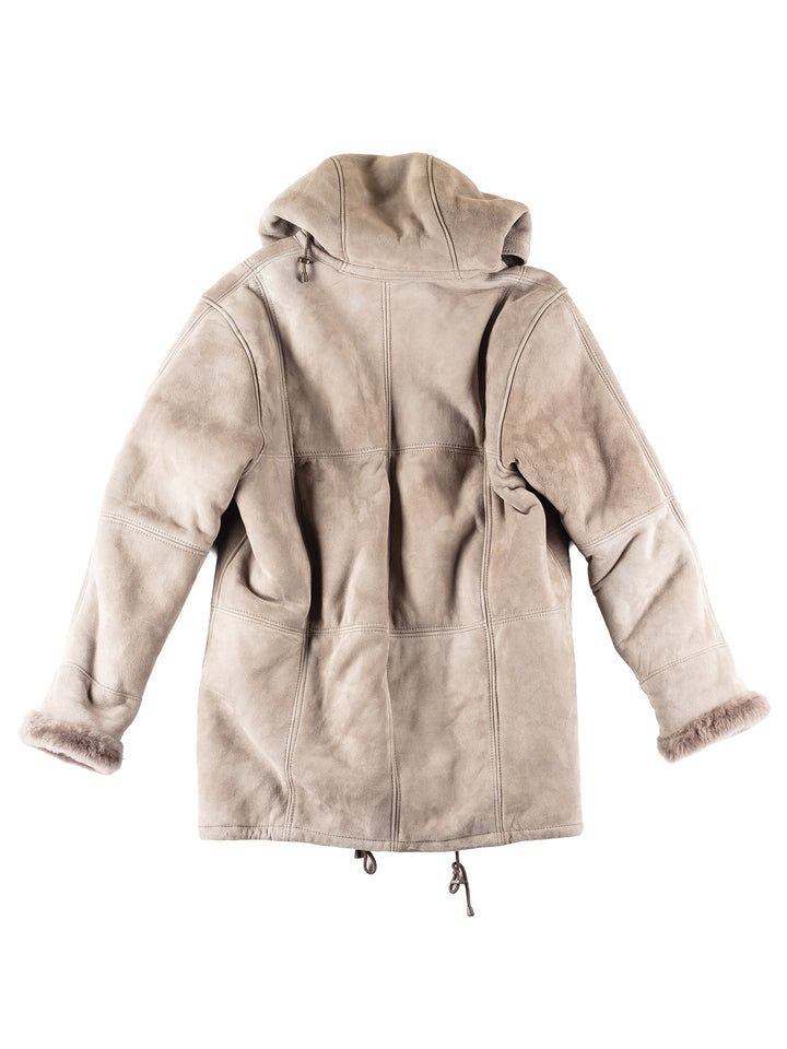 Vintage 90's Women Sheepskin Coat in Gray