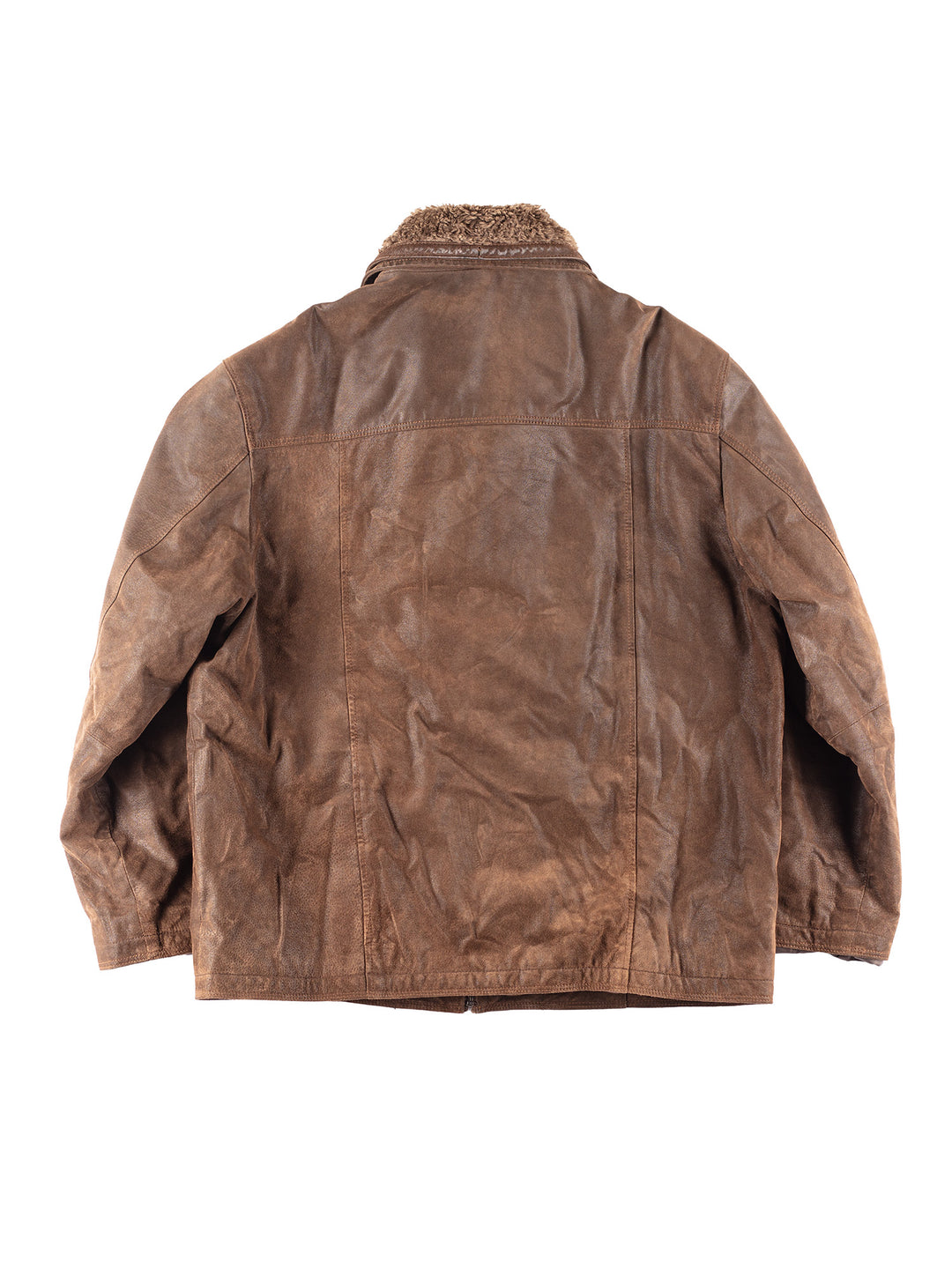 Vintage 00's Men Leather Jacket in Brown