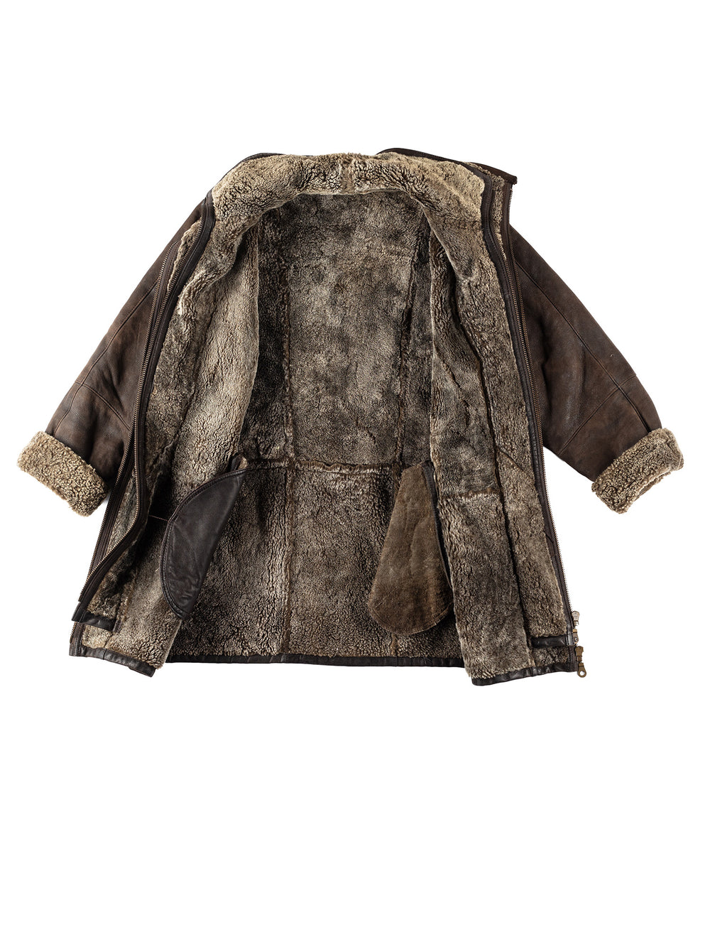 Vintage 90's Women Sheepskin Coat in BrownMN143