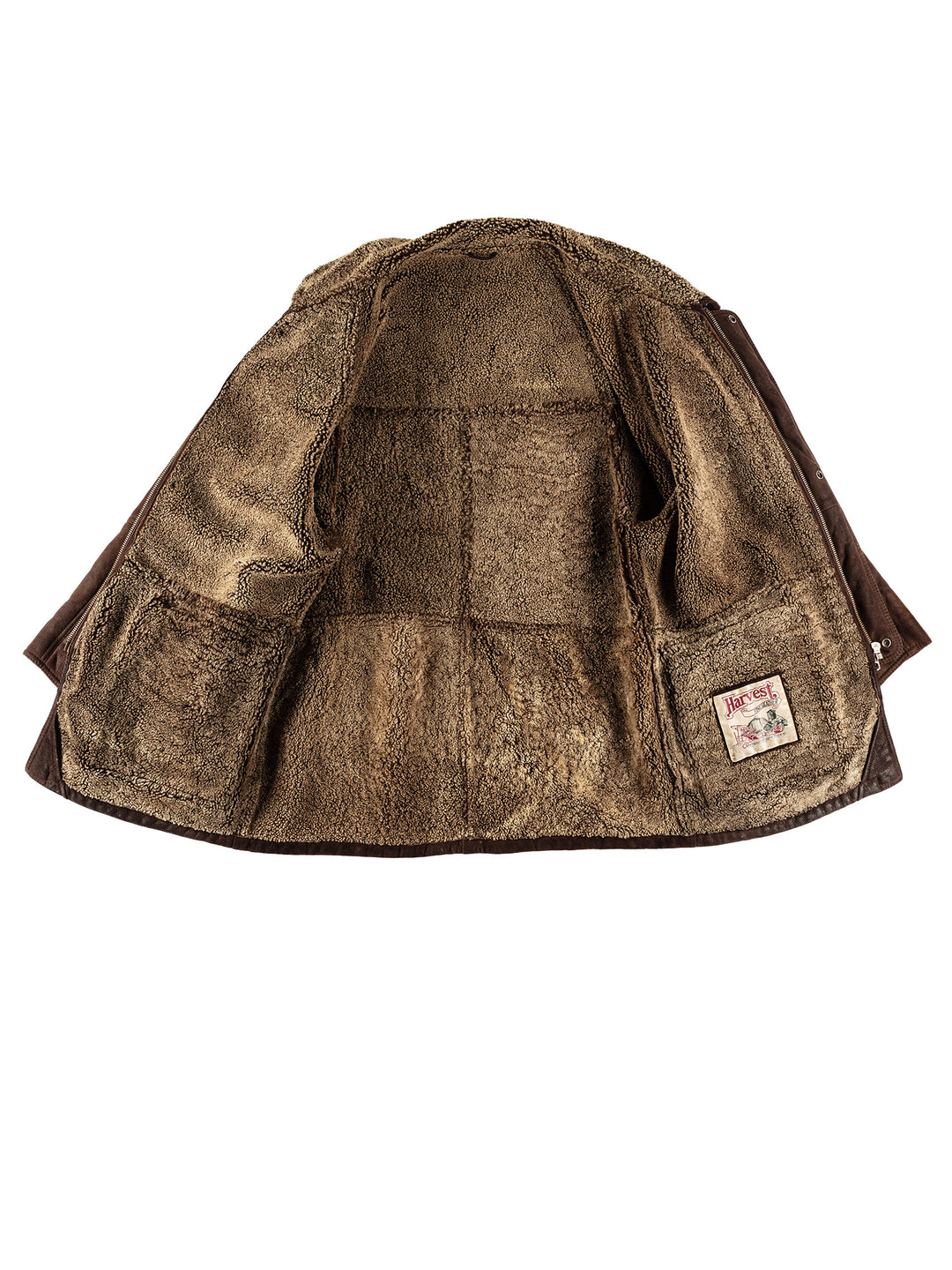 Vintage 80's Men Sheepskin Coat in BrownVN615