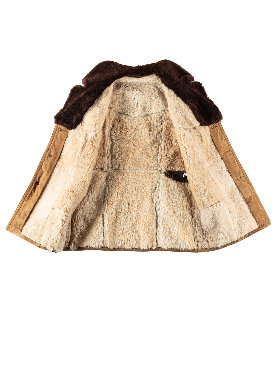 Vintage 70's Men Sheepskin Coat in BrownVN195