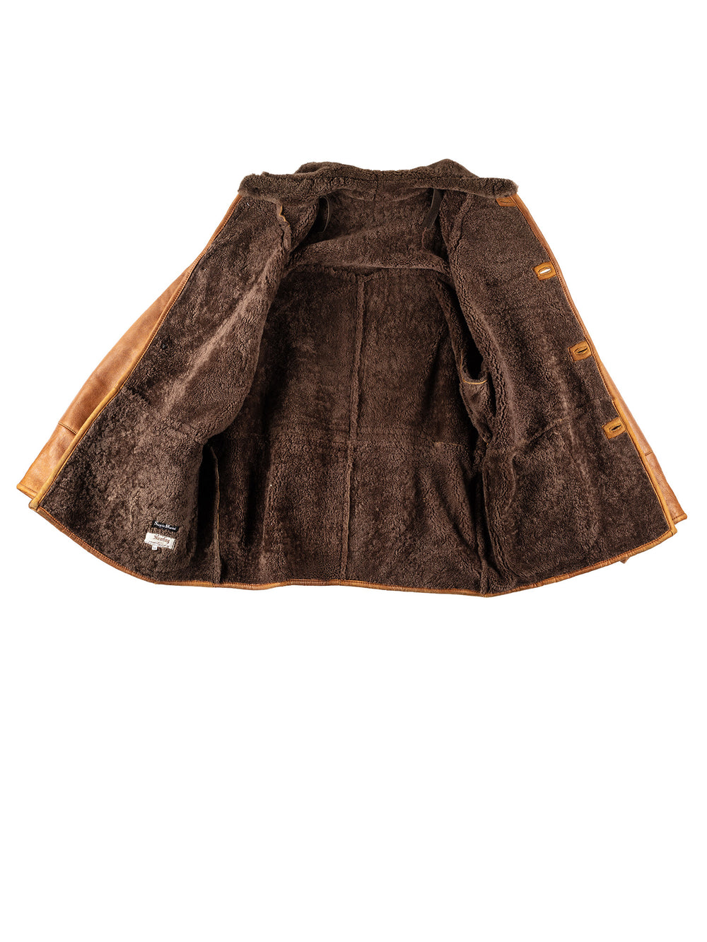 Vintage 80's Men Sheepskin Coat in BrownVN219
