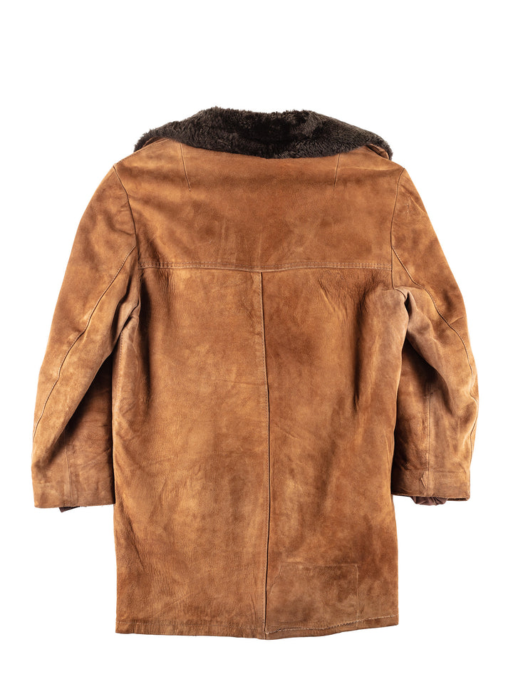 Vintage 70's Men Sheepskin Coat in Brown