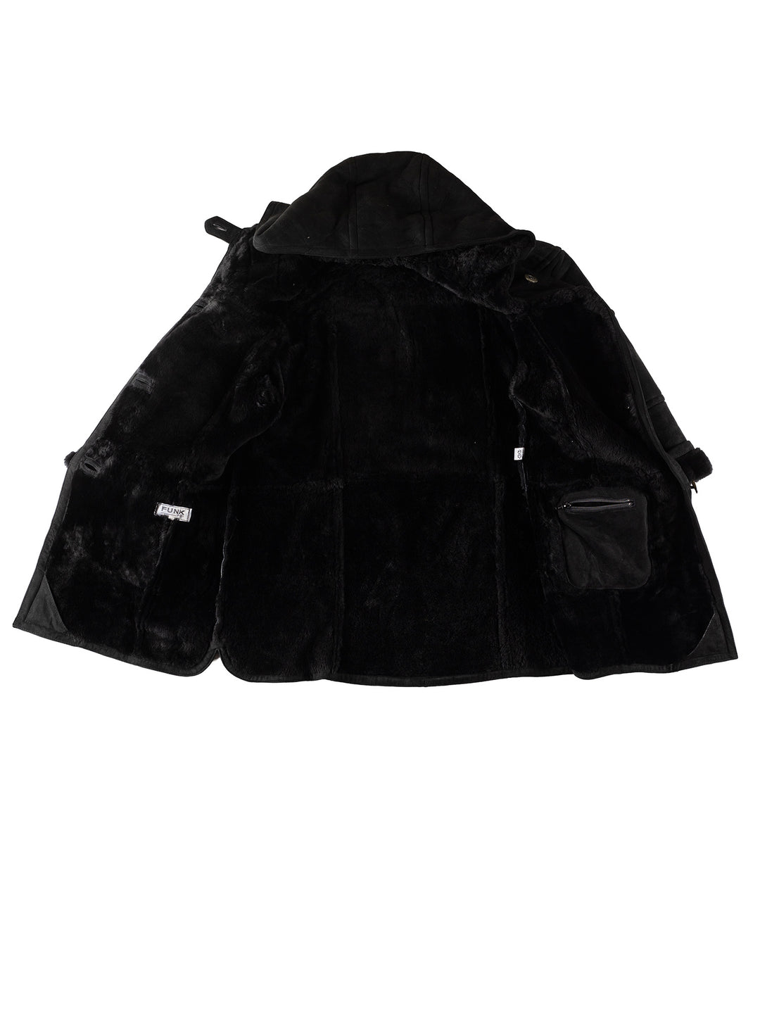 Vintage 80's Women Sheepskin Coat in BlackMN356