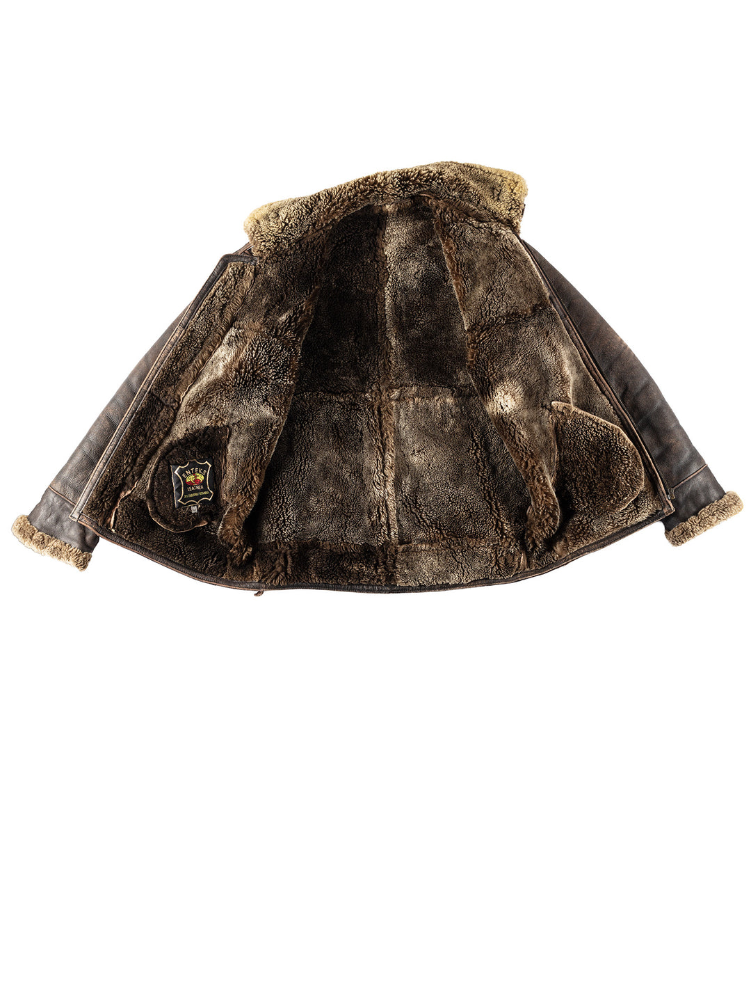 Vintage 80's Men Sheepskin Jacket in BrownVN395
