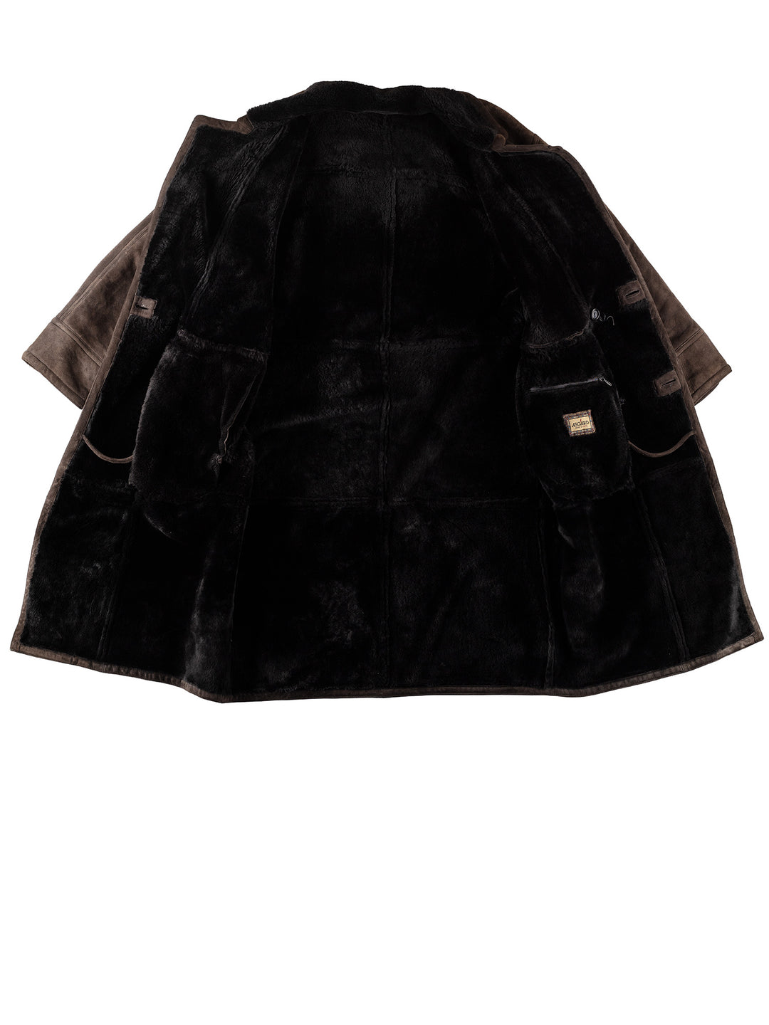 Vintage 80's Men Sheepskin Coat in BrownVN403