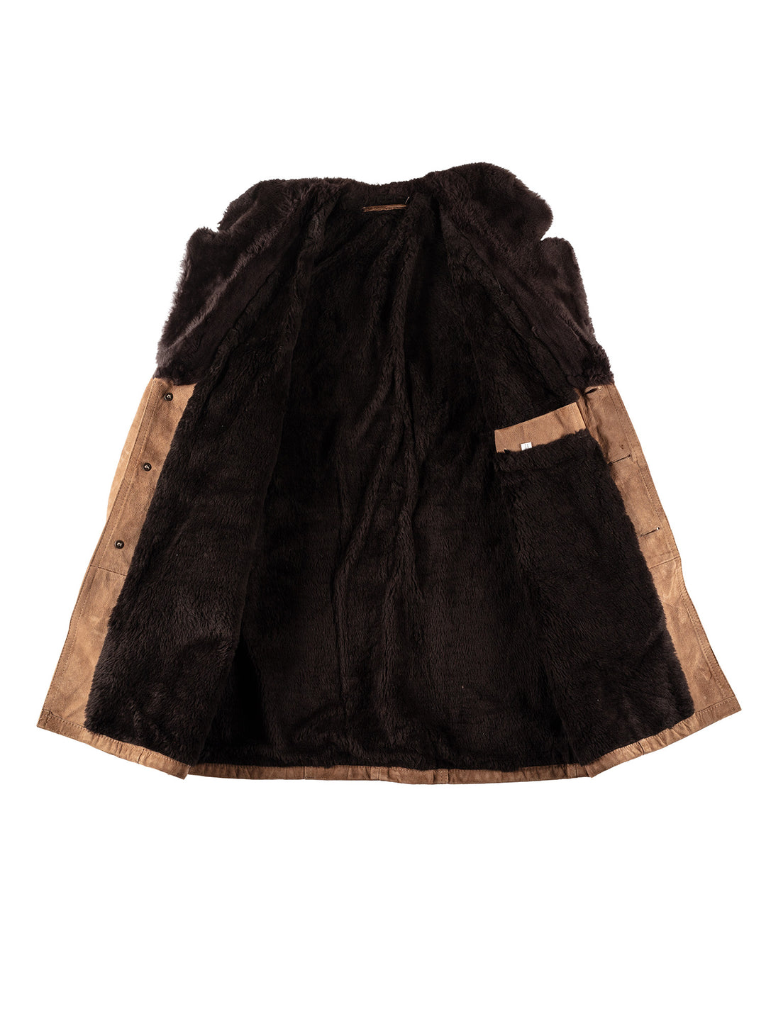 Vintage 70's Men Faux Sheepskin Coat in BrownVN194