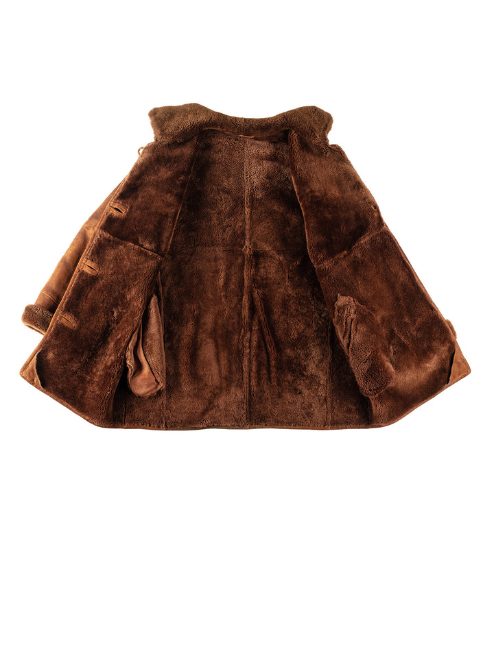 Vintage 70's Women Sheepskin Coat in BrownMN201