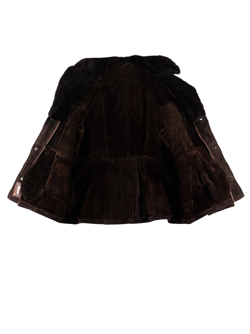 Vintage 80's Men Sheepskin Coat in BrownVN481
