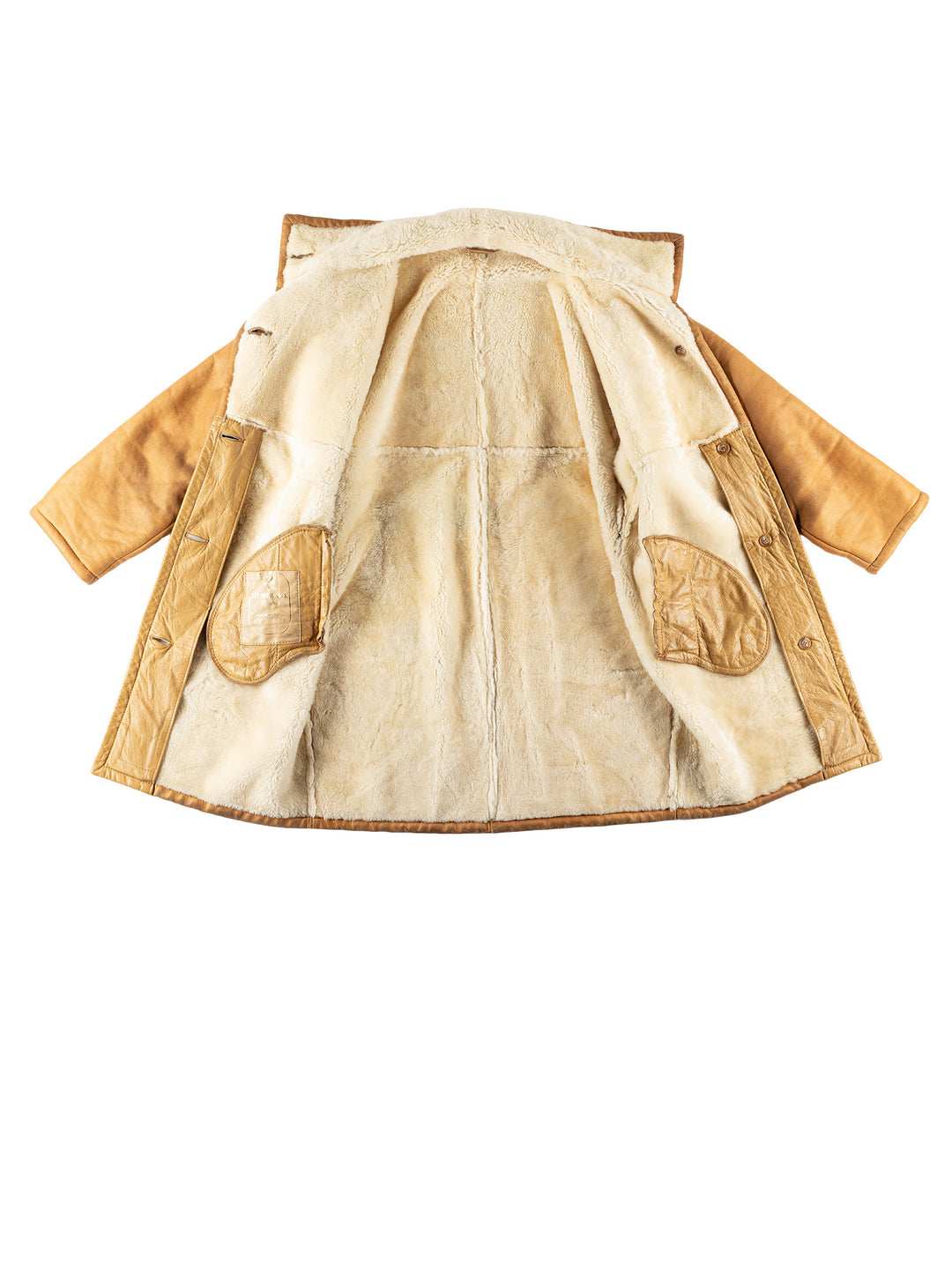 Vintage 80's Women Sheepskin Coat in BrownVN493