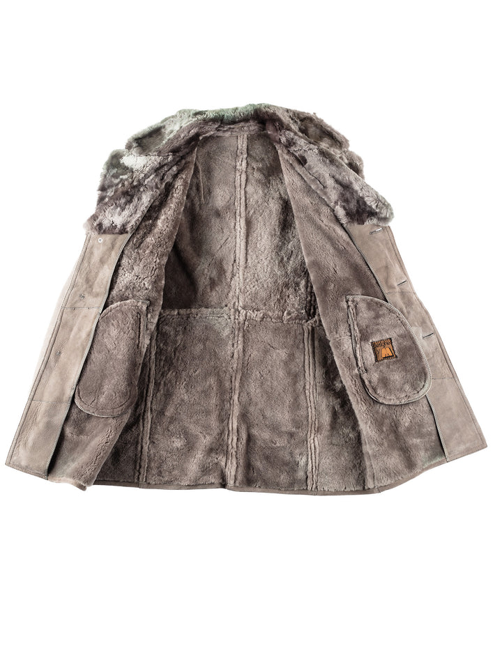 Vintage 70's Men Sheepskin Coat in GrayVN141