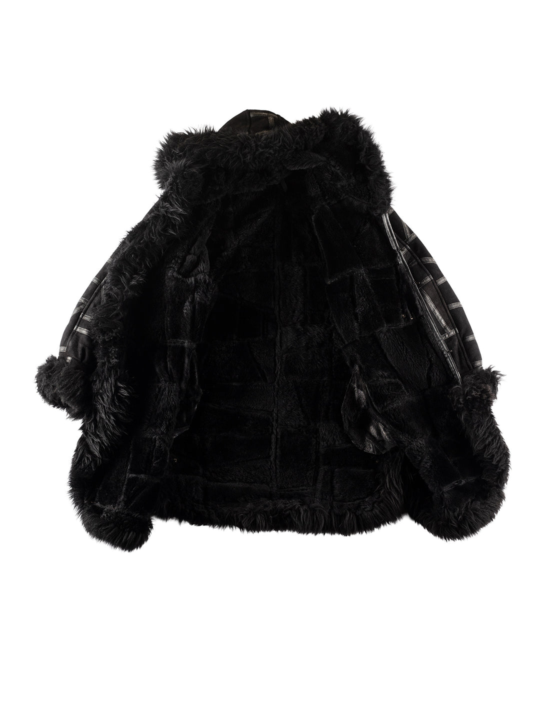 Vintage 80's Women Sheepskin Coat in BlackMN237