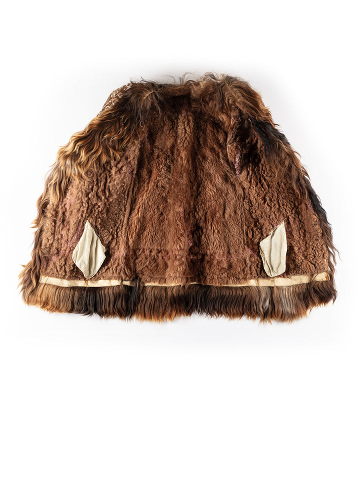Vintage 70's Women Sheepskin Coat in BrownMN231