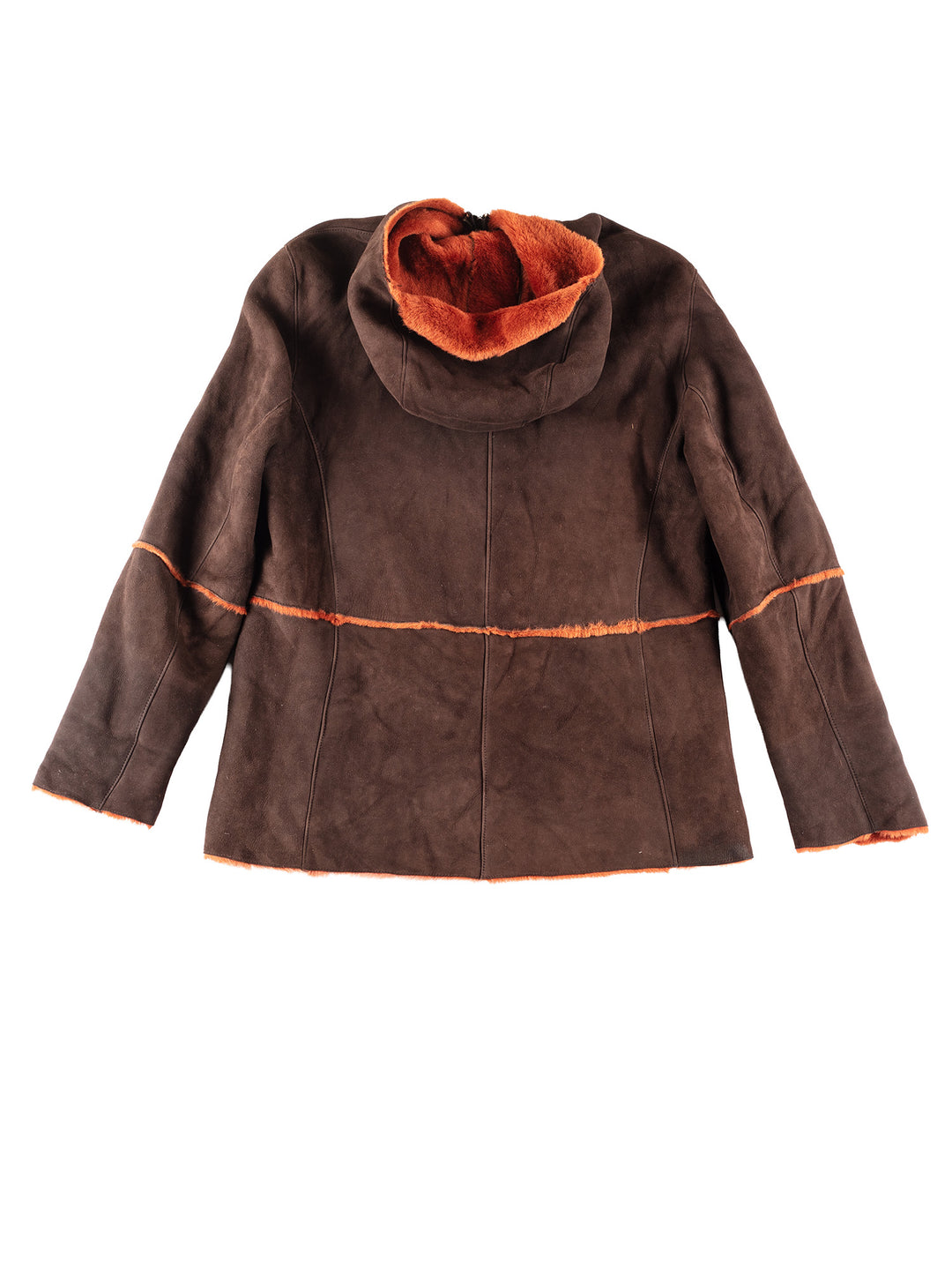 Vintage 00's Women Sheepskin Coat in Brown