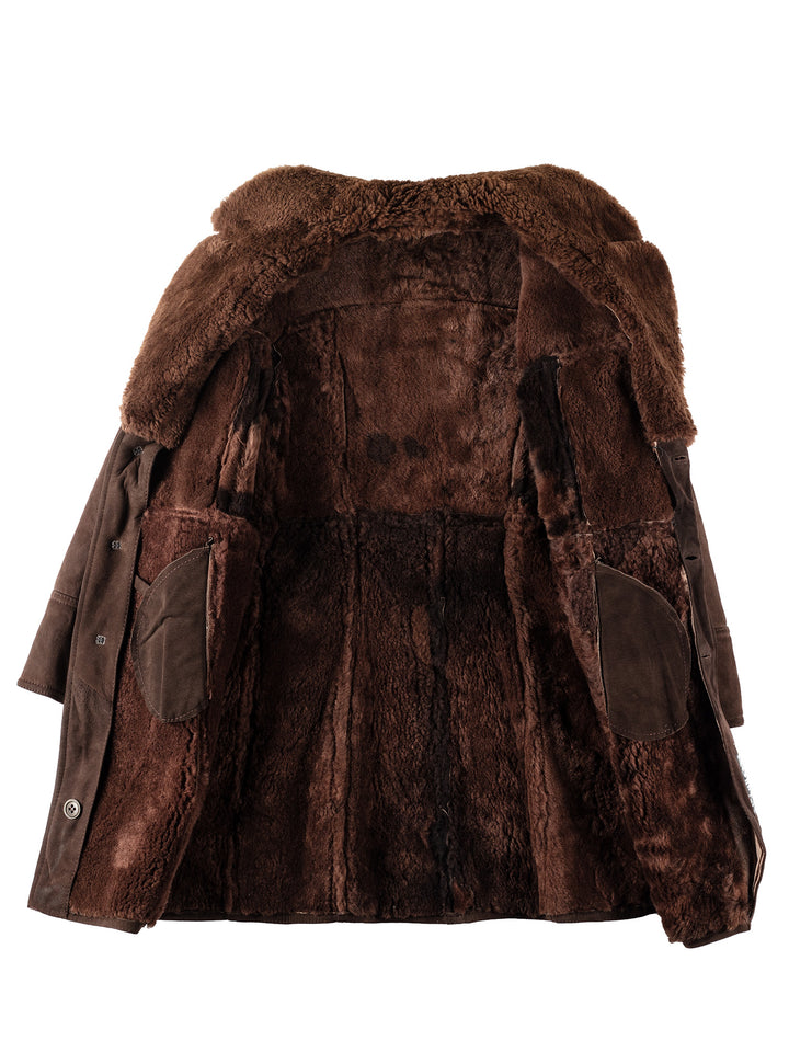 Vintage 70's Men Sheepskin Coat in BrownVN120