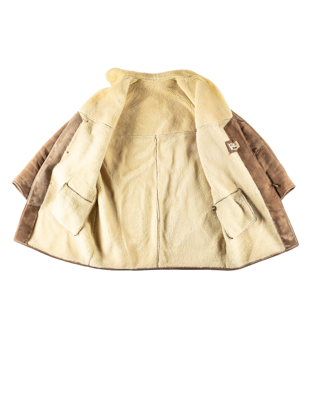 Vintage 80's Men Sheepskin Coat in BeigeVN399