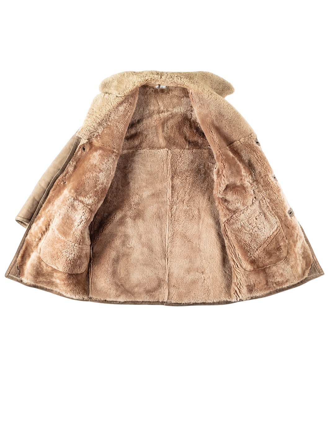 Vintage 80's Men Sheepskin Coat in BeigeVN116