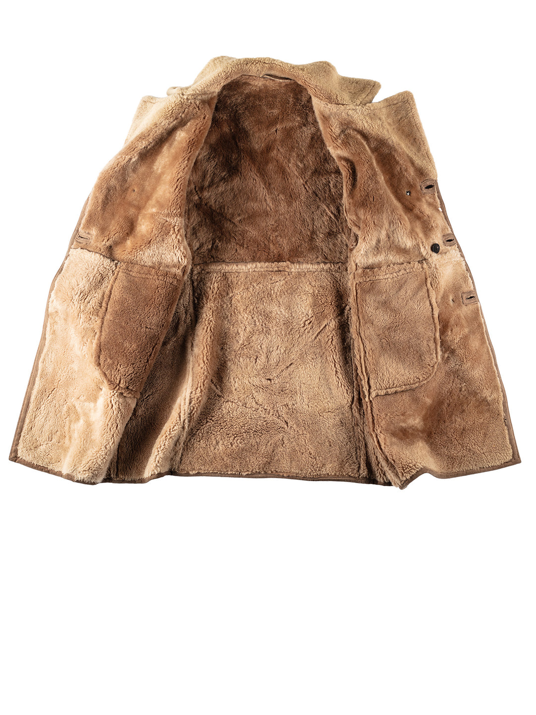 Vintage 80's Men Sheepskin Coat in BrownVN118
