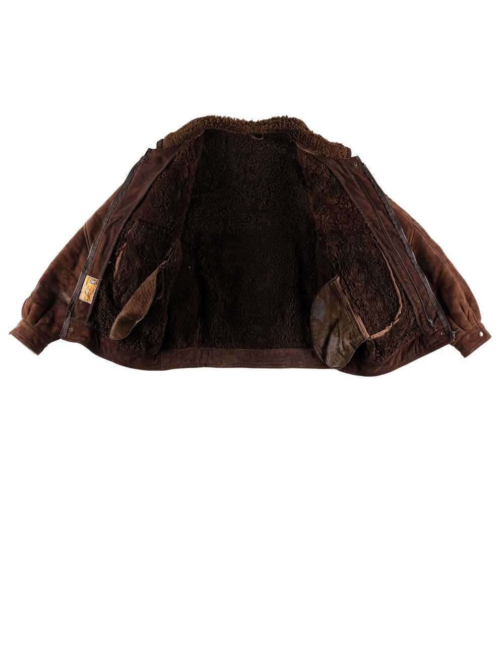 Vintage 90's Men Sheepskin Jacket in BrownVN477
