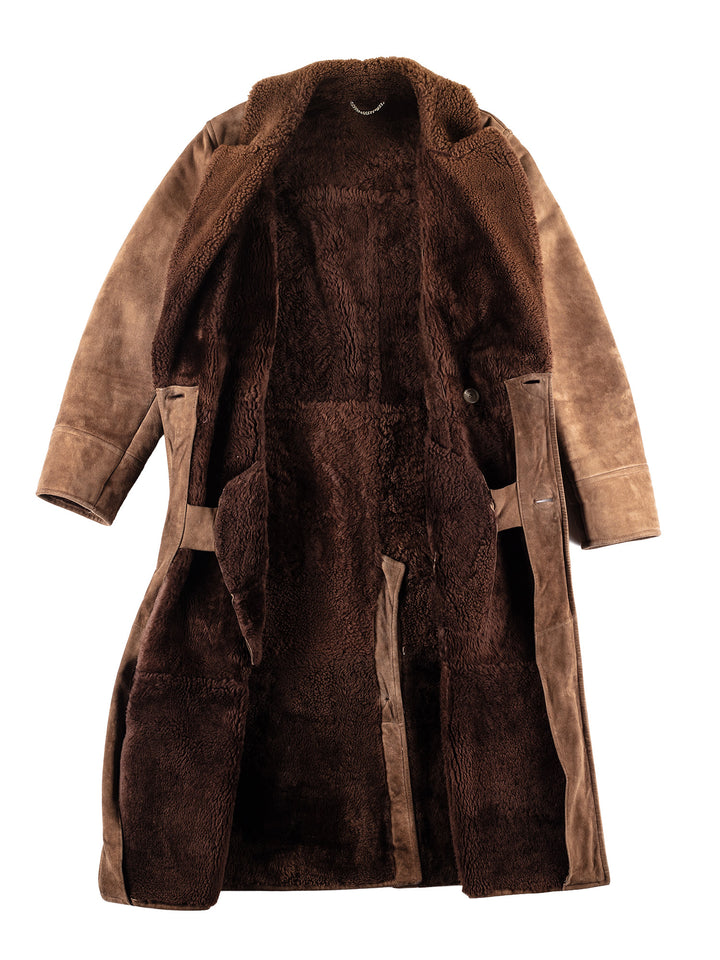 Vintage 70's Men Sheepskin Coat in BrownVN099