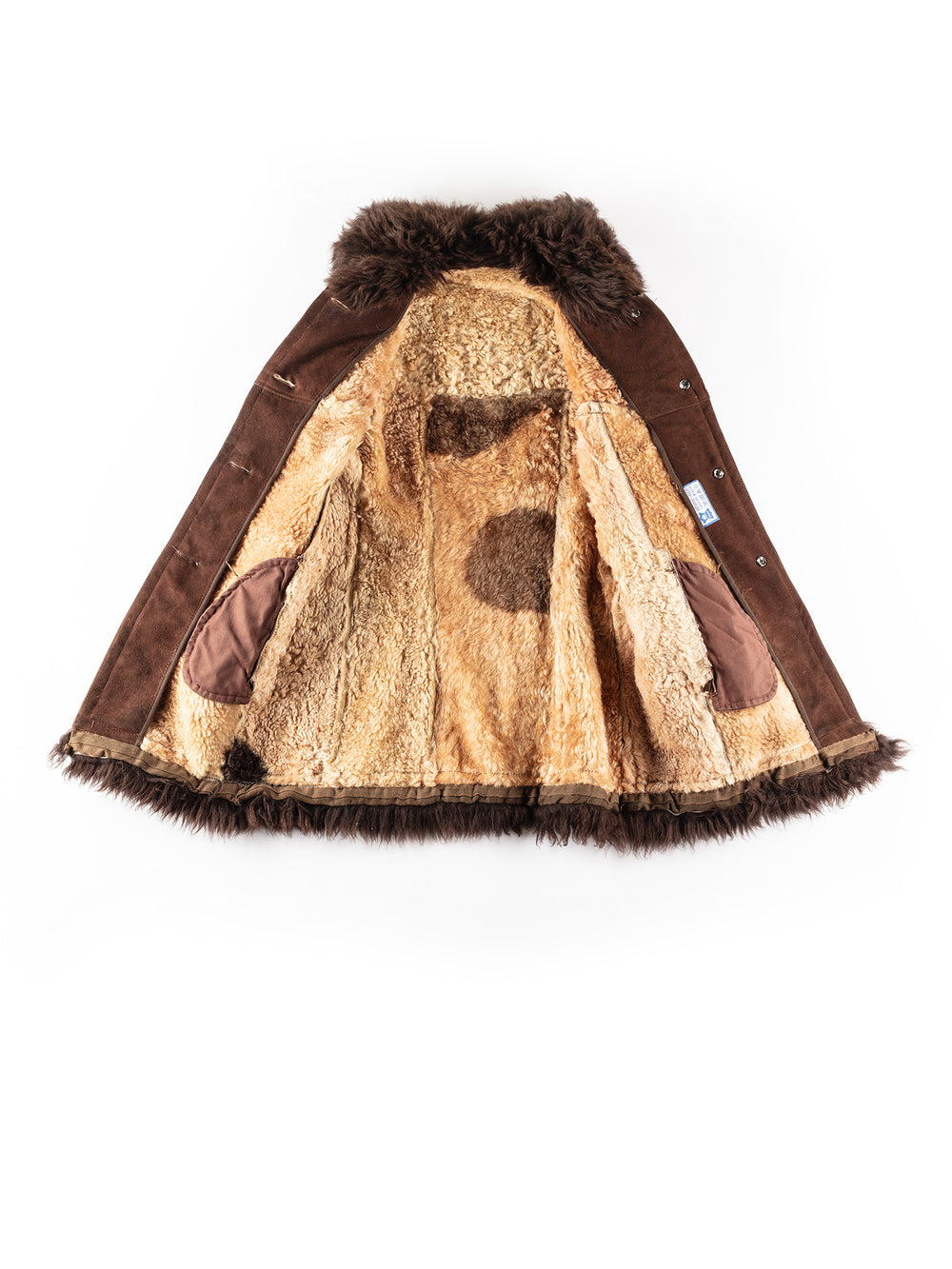 Vintage 70's Women Sheepskin Coat in BrownMN256