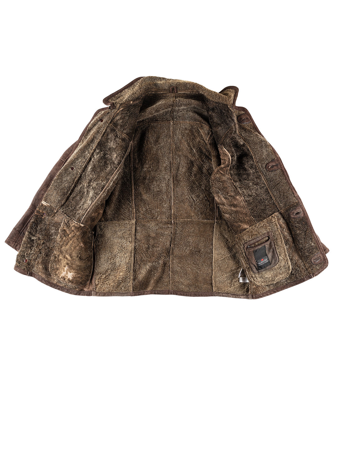 Vintage 80's Men Sheepskin Coat in BrownVN227