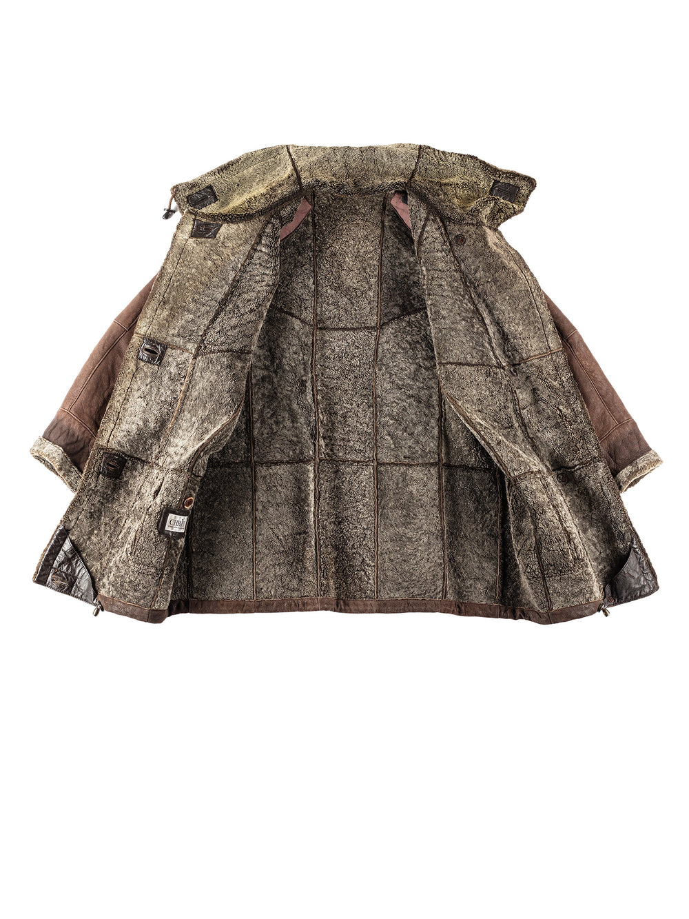 Vintage 80's Women Sheepskin Coat in BrownMN220