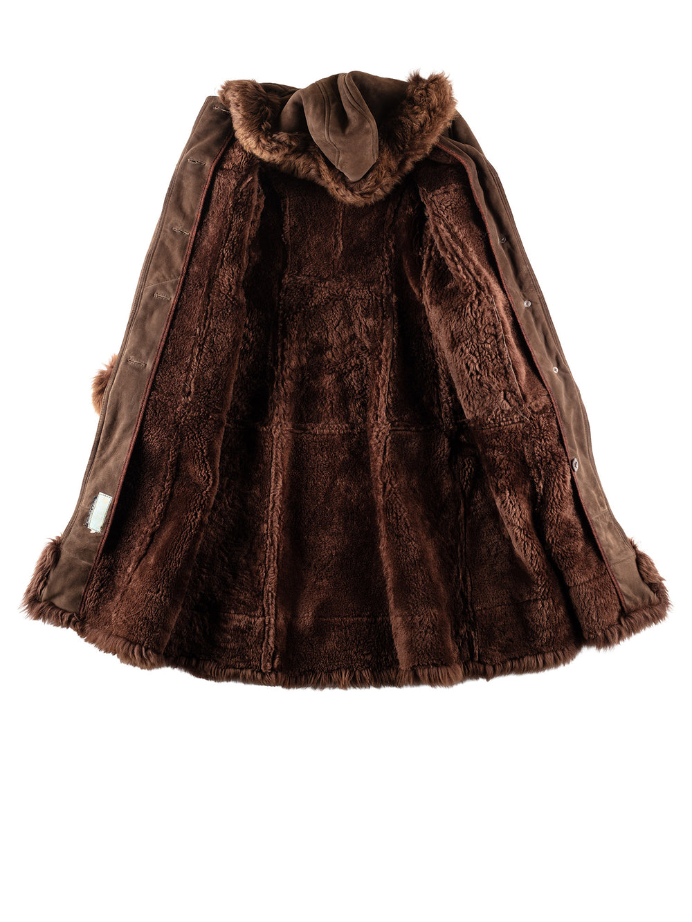 Vintage 70's Women Sheepskin Coat in BrownMN259