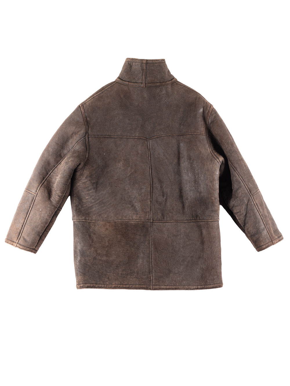 Vintage 80's Men Sheepskin Coat in Brown