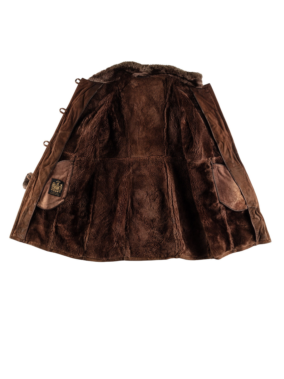 Vintage 70's Women Sheepskin Coat in BrownMN662