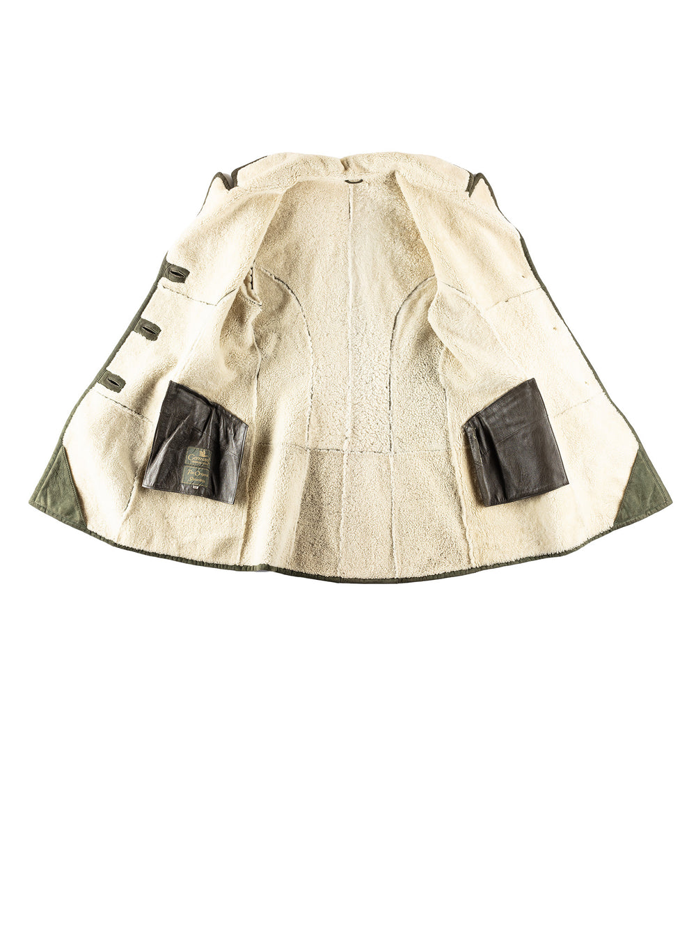 Vintage 70's Women Sheepskin Coat in GreenMN240