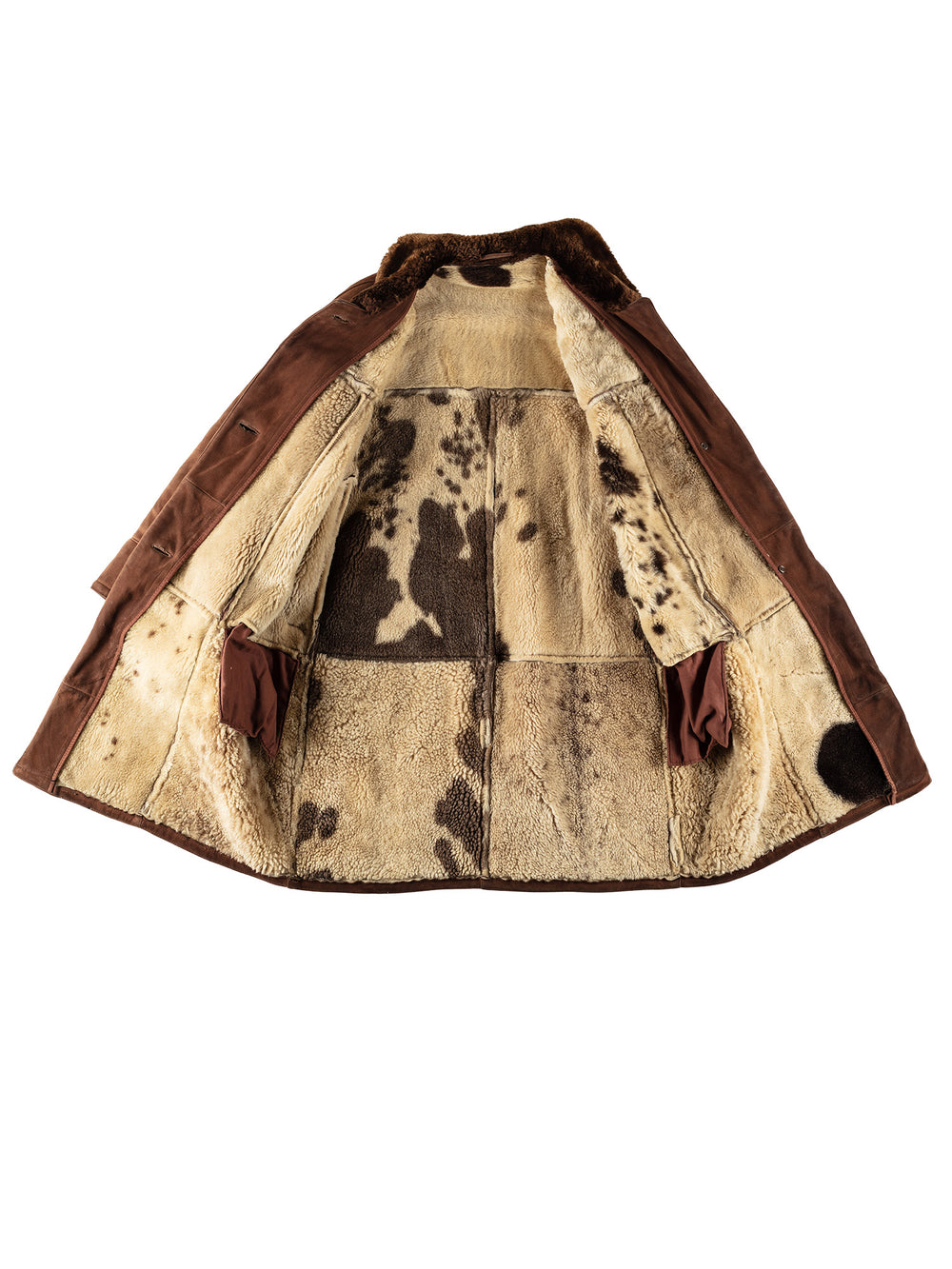 Vintage 80's Women Sheepskin Coat in BrownMN528